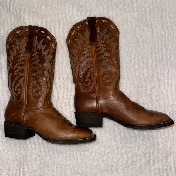 Brown Leather Cowboy Boots - Picture 2 of 5